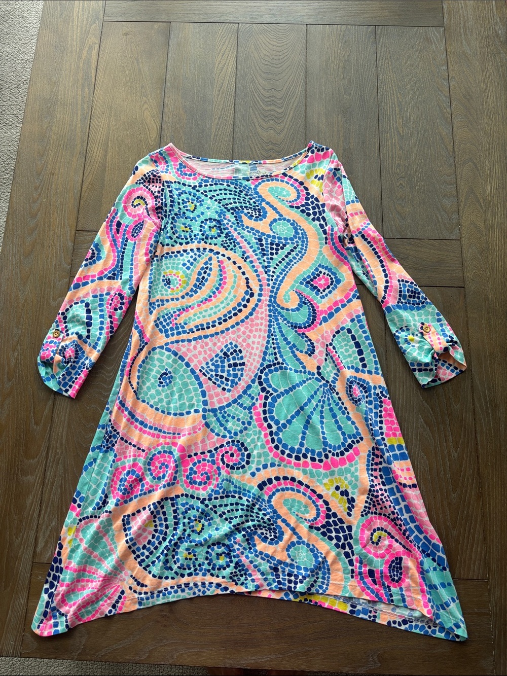 Lilly Pulitzer Bright Paisley Multicolor A-Line Dress